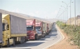 صف طولانی کامیونها پشت دروازه ورود به اروپا