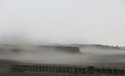 غبار نمک افق محو دریاچه ارومیه را فراگرفته است