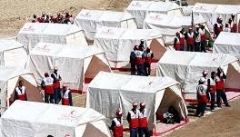 هلال‌احمر آذربایجان‌غربی ۴۰۰ تخته چادر به مناطق زلزله‌زده ارسال کرد